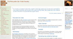 Desktop Screenshot of ibnarabisociety.org