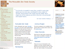 Tablet Screenshot of ibnarabisociety.org